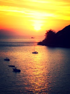 Sunset over Ao Sane Bay